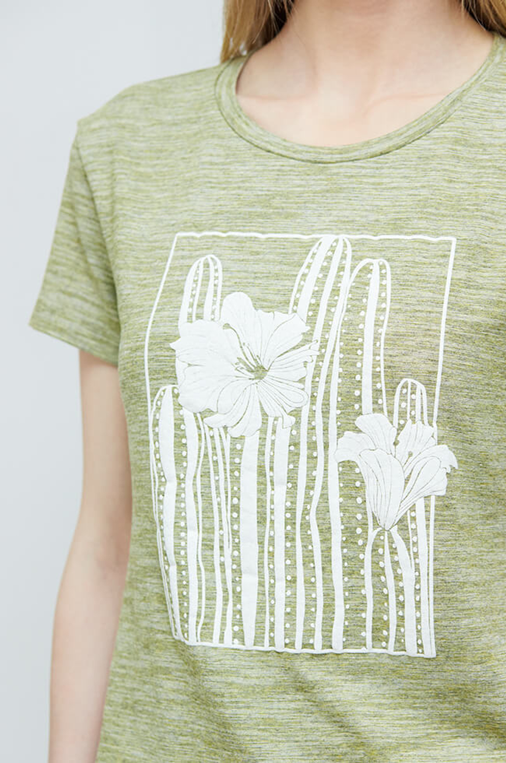 22525 Джемпер женский (зеленый меланж)