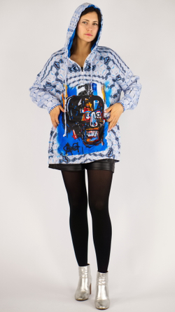 Зип худи «Без названия», принт по мотивам картины «Без названия» Жана-Мишеля Баския