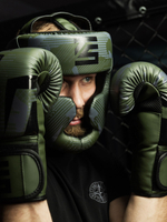 Шлем для бокса Tomorrow Star Warrior Green Black