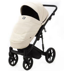 Детская коляска Adamex Mobi Deluxe 2 в 1 M-SA08 (КРЕМОВАЯ КОЖА)