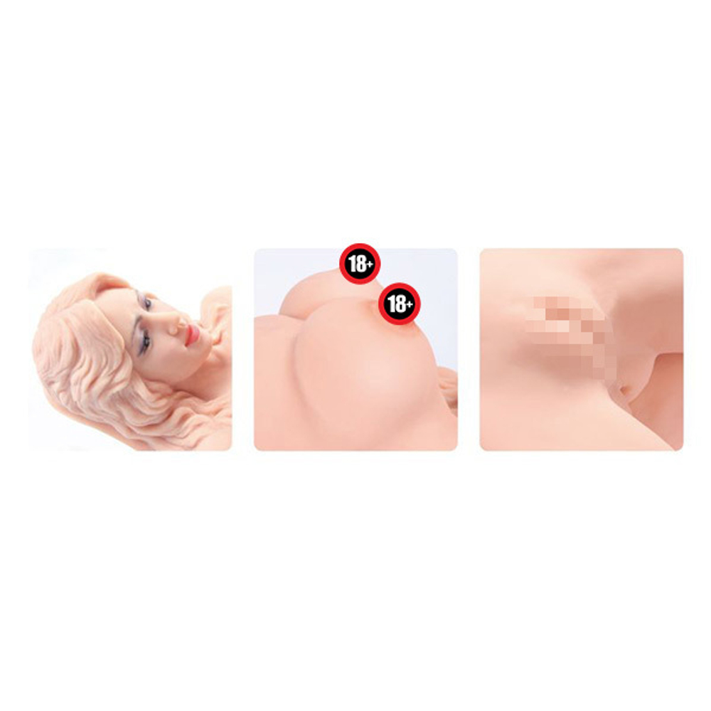 Телесный мастурбатор 50x27x14см с двойным слоем материала Kokos Veronia