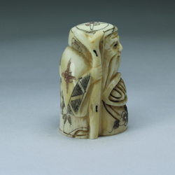 Нэцкэ Фукурокудзю с мешком и посохом