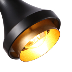 Настенный светильник 1x40Вт E14, металл, чёрный/золото