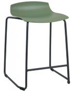 Табурет пластиковый полубарный Papatya X-Treme Sled Pro, черный, зеленый