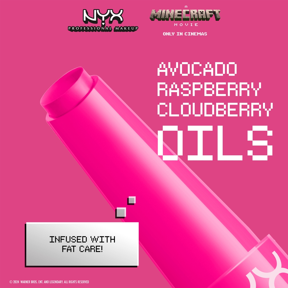 NYX Professional Makeup A Minecraft Movie - Бальзам для губ оттенок Cherry Grove Girlie, 2 g