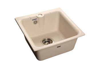 GRANFEST Мойка мрамор PRACTIC  GF-P--420  1-чаш. 420*420мм  белый  арт.GF-