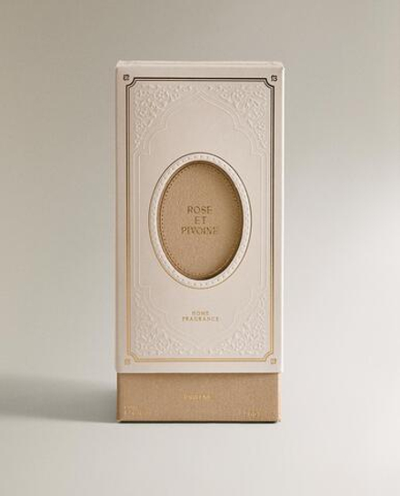 Zara Home Аромадиффузор Rose et Pivoine 670 мл, тростниковые палочки микадо, аромат цветочный, Розовый