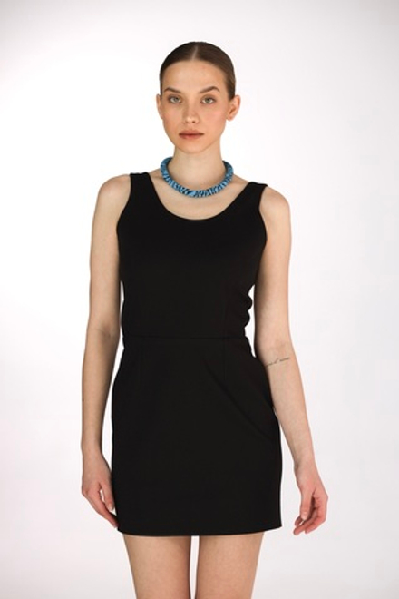 Платье мини черное из джерси