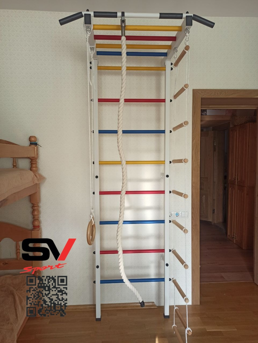 Монтаж шведской стенки Sv Sport в бетонные, кирпичные стены