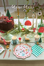 Тарелки большие "Рождественская полоска" 8 шт. (2024)