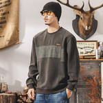 Мужская флисовая толстовка с вставкой на груди в американском ретро стиле