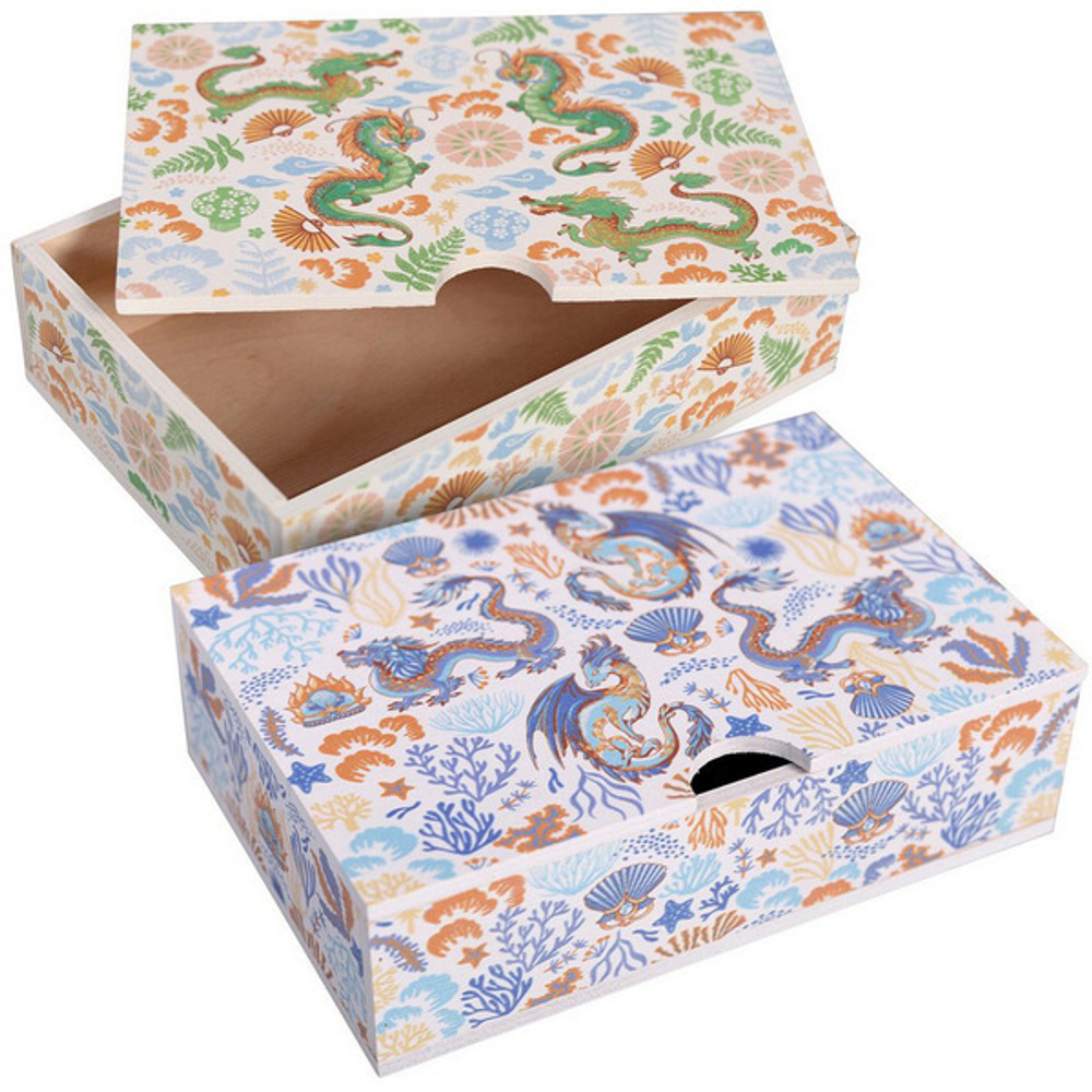 Шкатулка для чайных пакетиков 22*15*6см «Дзен-дракон»