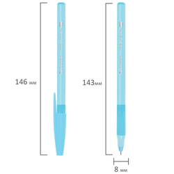 Ручка шариковая с грипом BRAUBERG "i-STICK POINT PASTEL", СИНЯЯ, корпус ассорти, игольчатый узел 0,7 мм, линия письма 0,35 мм, 144023