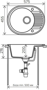 Мойка TOLERO R-122 темно-бежевый №823С