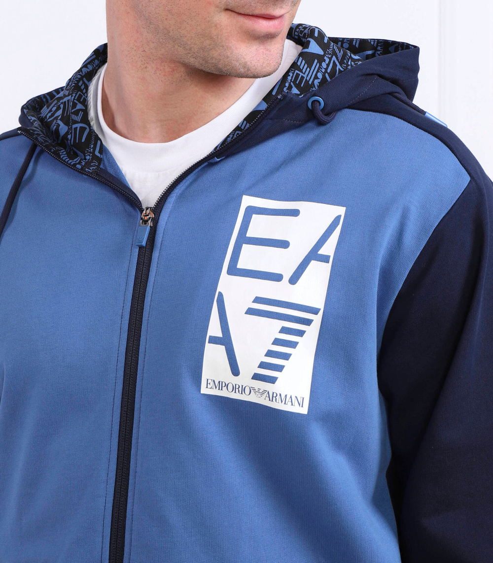 Худи EA7 - голубой(3RPM55 PJ05Z)