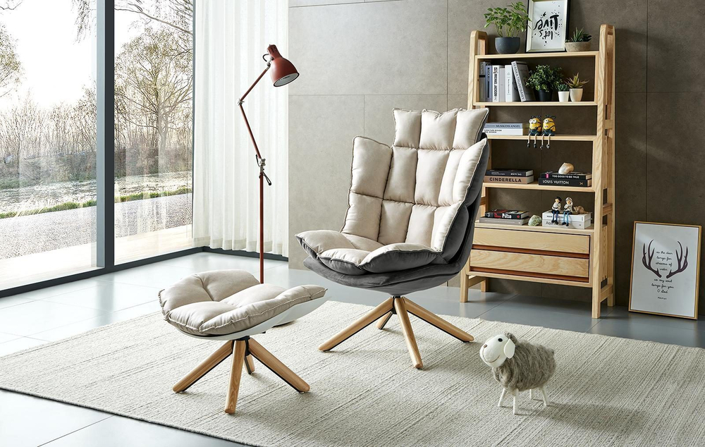 Дизайнерское кресло DC-1565С (бежевое) BEIGE