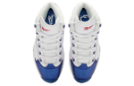 Reebok Question Mid "Blue Toe" mid-top retro basketball shoes men's white and Blue