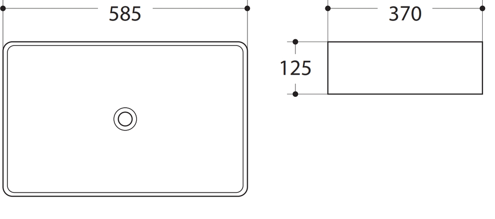 Раковина керамическая накладная Art&Max AM-7655-X