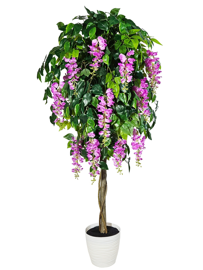 Искусственное дерево Акация лиловая 170 см в кашпо