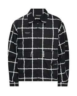 UNDERCOVER КУРТКА ЧЕРНАЯ С ПРИНТОМ CHAOS