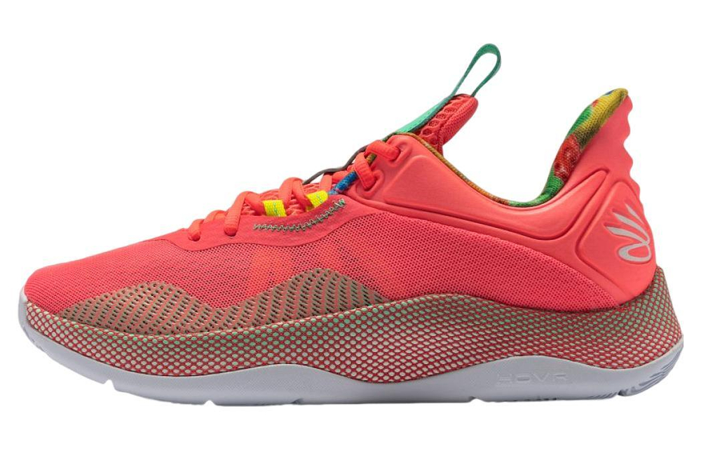 Under Armour Hovr Splash 2 CURRY Spk mandarin duck fabric non-slip wear-resistant low-top basketball shoes men's pink green