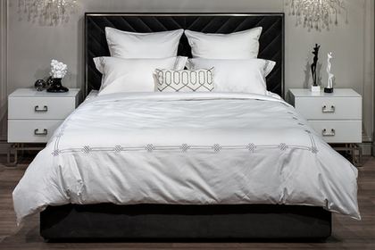 Постельное белье 2 спальное евро Garda Decor Арктик серое сатин