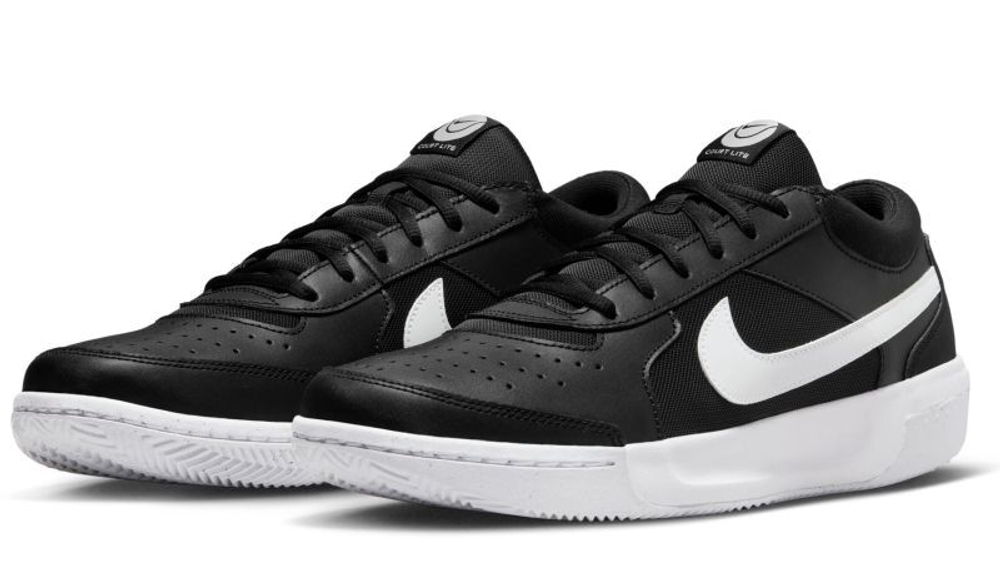 Мужские кроссовки теннисные Nike Zoom Court Lite 3 Clay - black/white