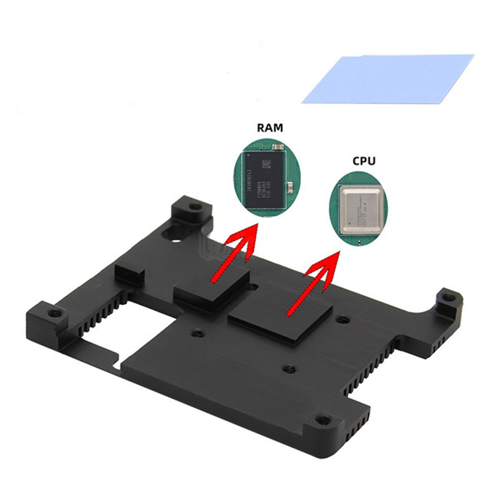 Алюминиевый радиатор для Raspberry pi 4