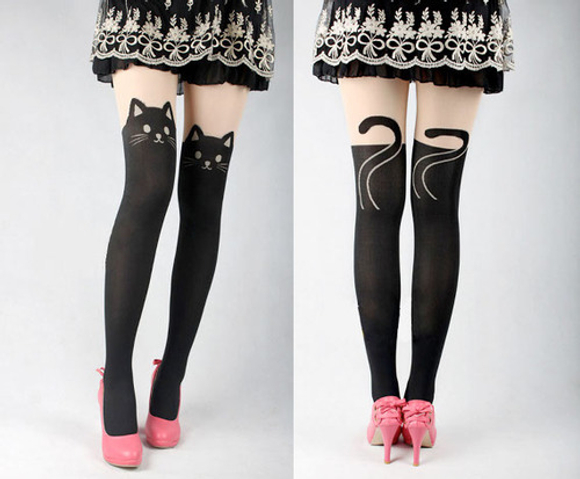 Колготки женские лайкровые "Усы-хвост"