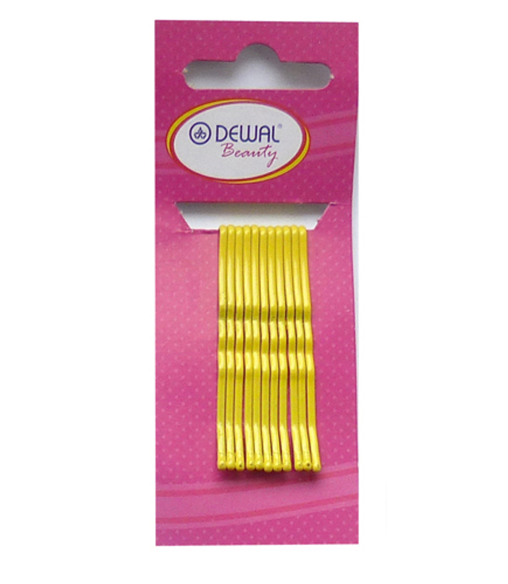 НевидимкиDEWAL BEAUTY желтые 50мм(12шт) волна
