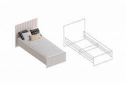 Кровать 0,9 "Тефия" (Софт сантьяго/Тефия),