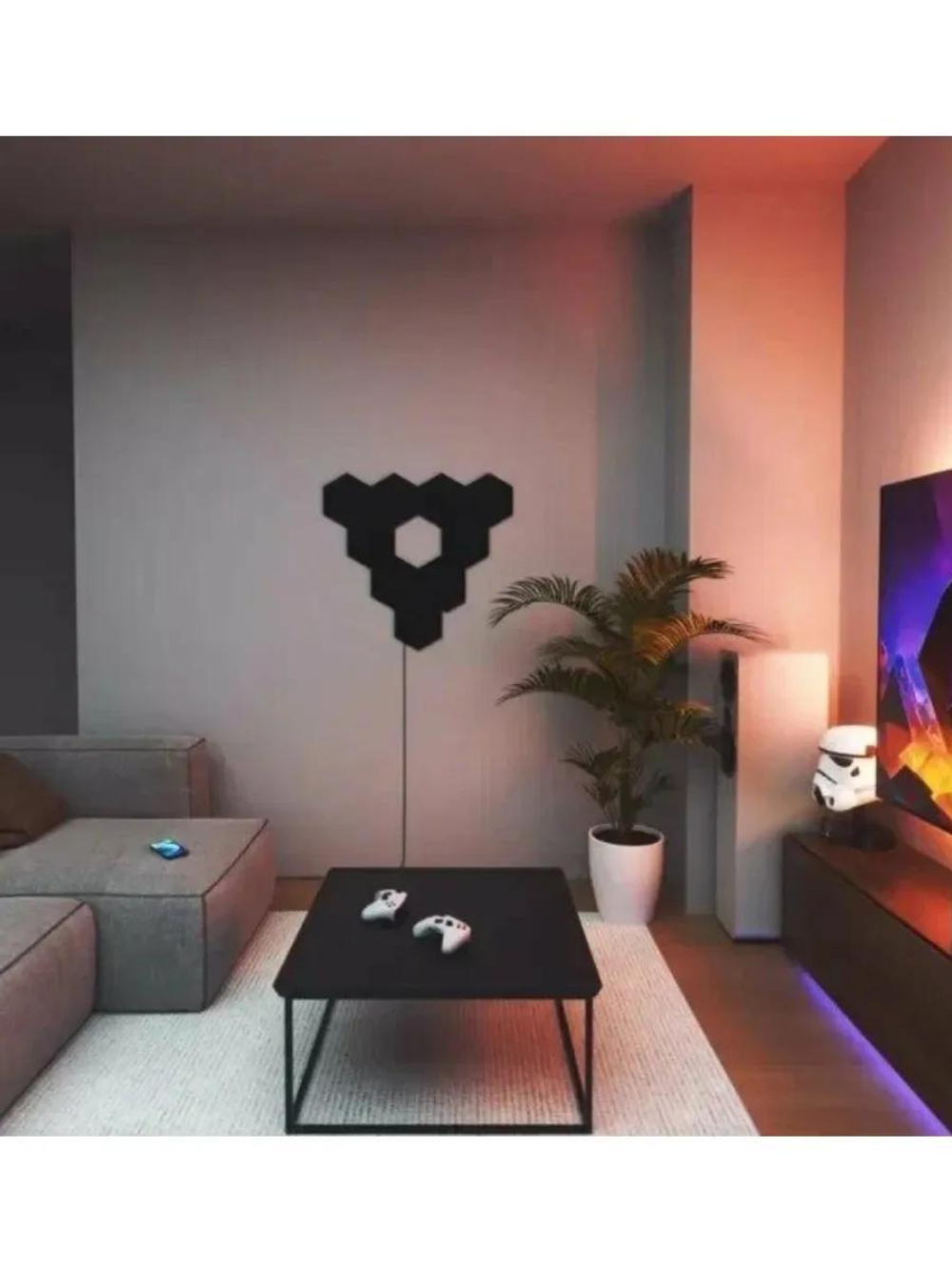 Стартовый набор Nanoleaf Shapes Hexagon Black 9 панелей черный (NL42-0102HX-9PK)