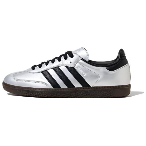 Кроссовки adidas originals SAMBA OG для скейтбординга Низкое метал-лическое серебро/Черный Женски