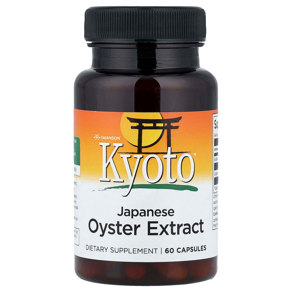 Swanson, Kyoto®, экстракт японской устрицы, 60 капсул (500 мг в 1 капсуле)