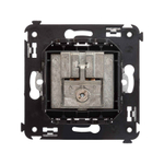 Розетка TV-FM-SAT в стену, "Avanti", "Черный матовый"