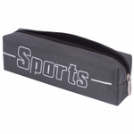 Пенал BRAUBERG 1 отделение полиэстер "Sport" серый 19х4х6 см (3 штуки в упаковке)
