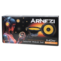 Колонки ARNEZI Sound Wave S2, 16 см 2-х компонентные, 4шт, 16 см (6 дюйм.), Max Вт ARNEZI A2010006