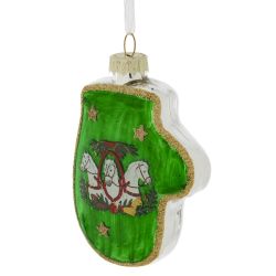 GAEM Украшение новогоднее "Варежка с лошадками", L6,5 W2 H10,5 см