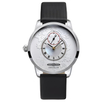 ZEPPELIN Quartz Movement Women"s Watch Silver Dial Stainless Steel Case Genuine Leather Strap