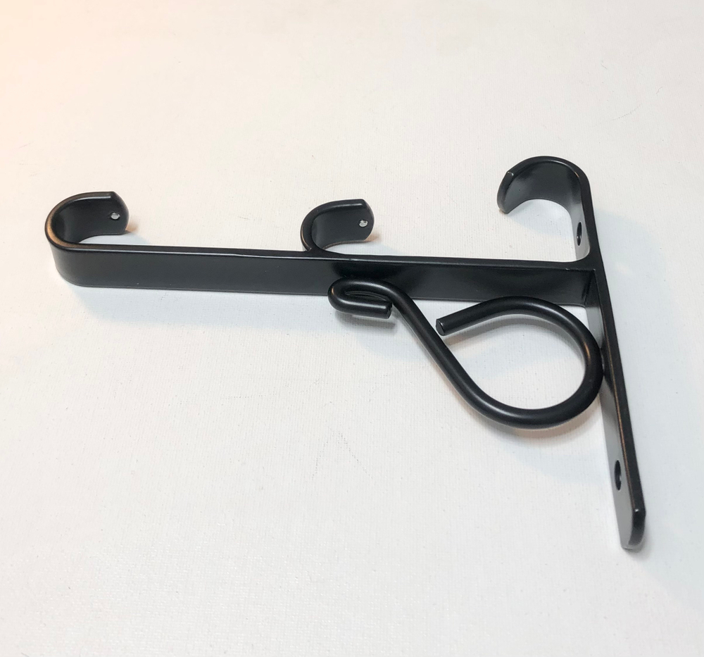 Кронштейн стеновой "Готика 180 мм" двойной d20/20 мм, цвет черный