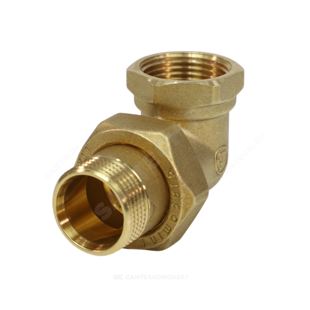 Соединитель латунь американка Ду 40 (1 1/2") угловой ВР/НР R19 Giacomini R19Y017