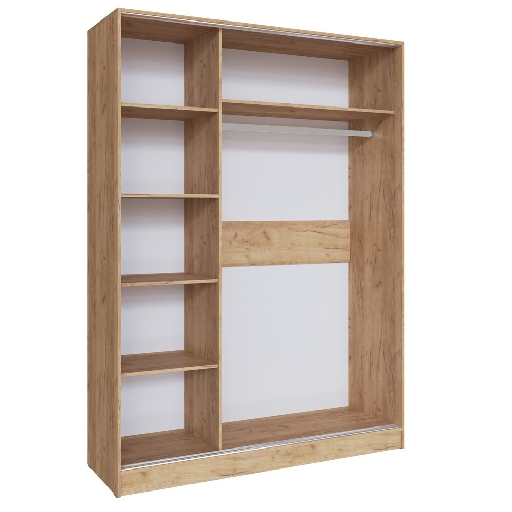 Шкаф-купе Стиль-2 160, Дуб крафт золотой, Кашемир