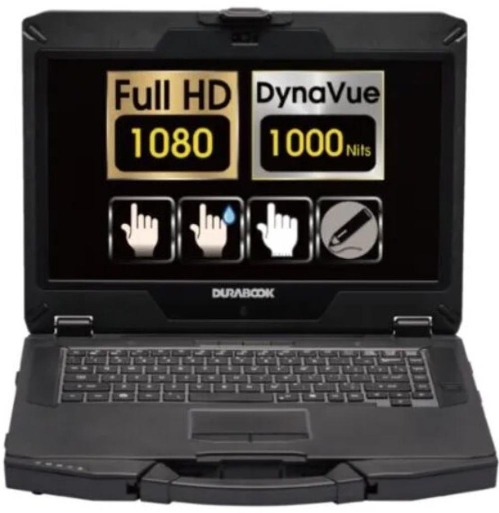 Ноутбук  Durabook Z14I G2 Basic 14 ", Core i5, 8 Гб RAM, 256 Гб SSD, Iris Xe Graphics, Черный