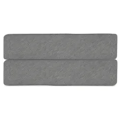 Простыня на резинке из хлопкового трикотажа серого цвета из коллекции essential