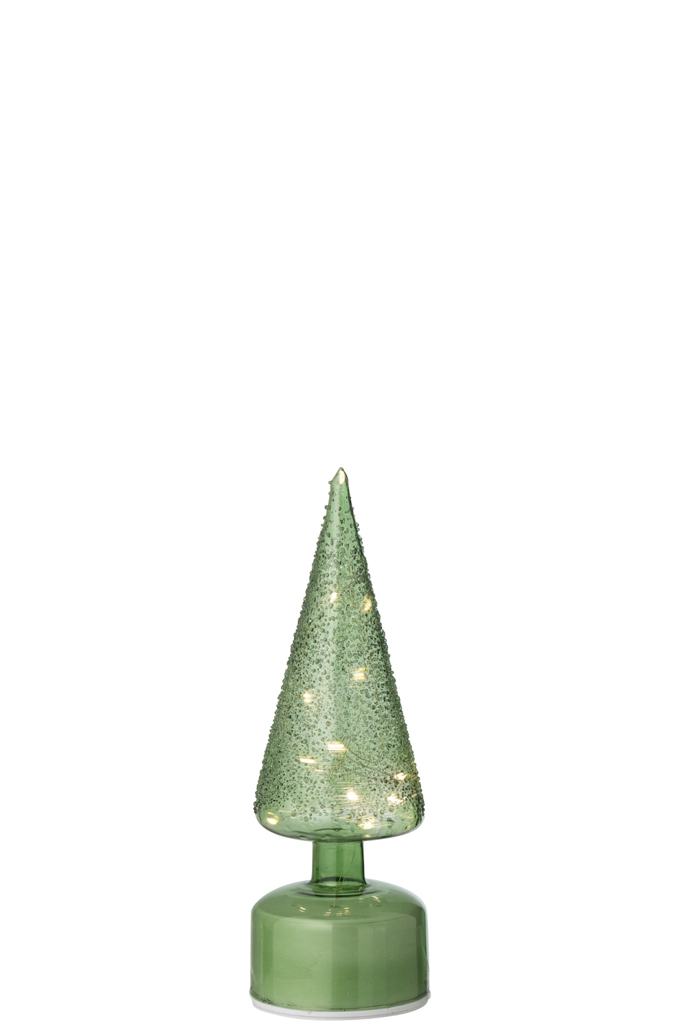 Декор светодиодный вращающийся "Елка" малая зеленая 9x9x27см