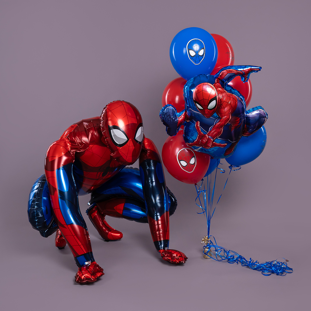 Фольгированный шар-фигура «Человек-паук в прыжке», 79 см