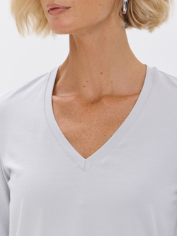 Свободный лонгслив с V-вырезом и рукавом 3/4