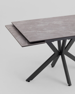 Стол раскладной Marmer 120-180*80*76 керамика антрацит