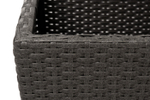 "Капучино" кашпо для цветов плетеное из искусственного ротанга, цвет графит