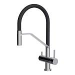 Смеситель Akeno-BN-BL латунь/нержавеющая сталь/черный